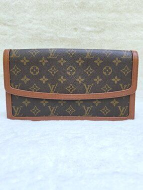 Authentic LOUIS VUITTON Pochette Dame GM Clutch Bag
